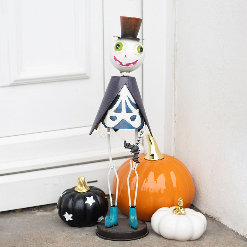 Gothic Gifts Hanging Decoration Top Hat Metal Skeleton Ornament - QHA UK