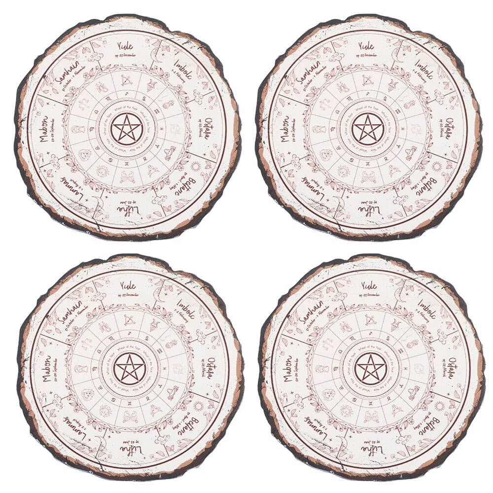 Gothic Gifts Coaster Set Wheel of the Year - QHA UK