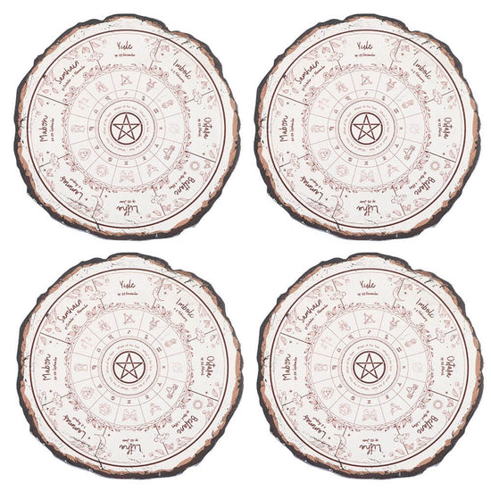 Gothic Gifts Coaster Set Wheel of the Year - QHA UK
