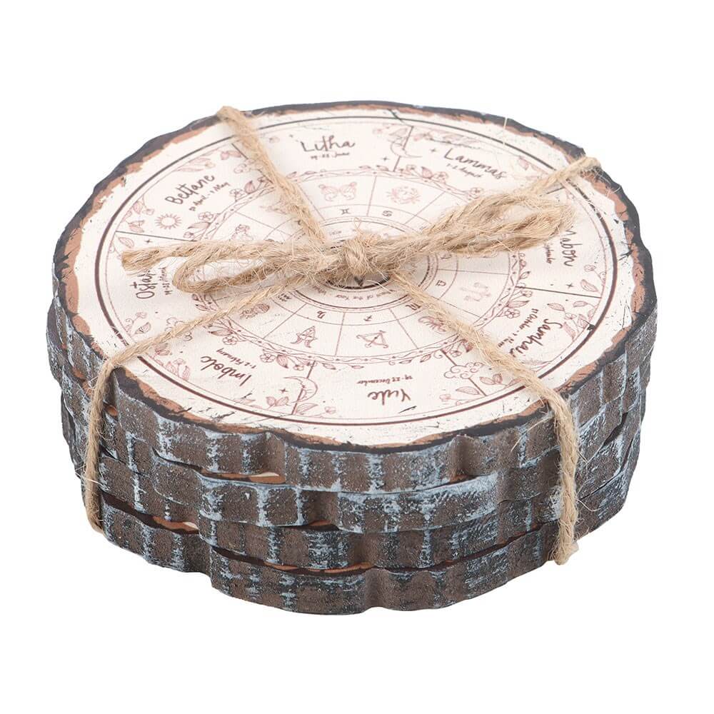 Gothic Gifts Coaster Set Wheel of the Year - QHA UK