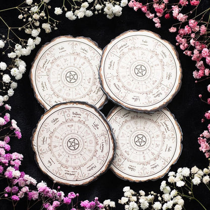 Gothic Gifts Coaster Set Wheel of the Year - QHA UK