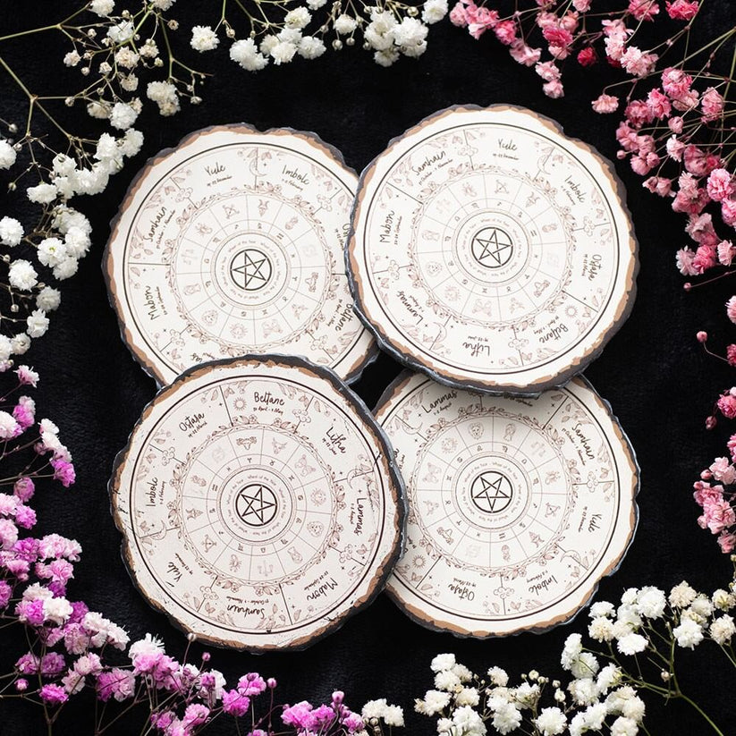 Gothic Gifts Coaster Set Wheel of the Year - QHA UK