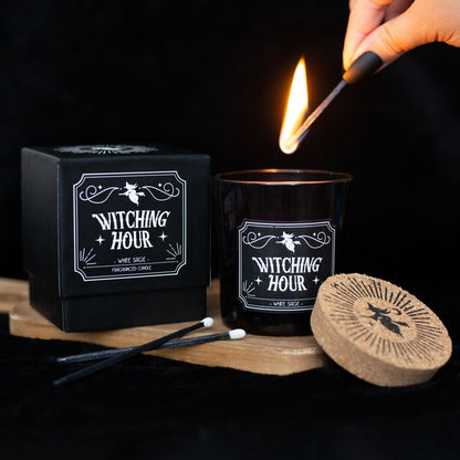 Gothic Gifts Scented Candle Witching Hour White Sage - QHA UK