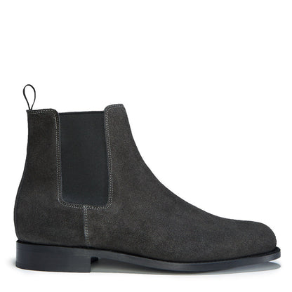 Hugs & Co Mens Grey Suede Chelsea Boots Welted Leather Sole UK 7-14 - QHA UK