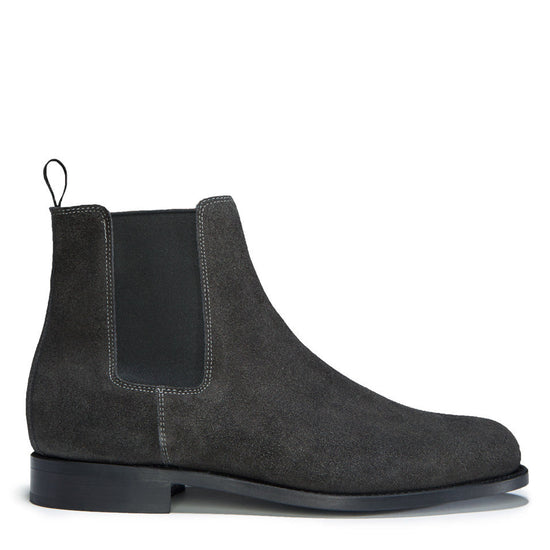 Hugs & Co Mens Grey Suede Chelsea Boots Welted Leather Sole UK 7-14 - QHA UK