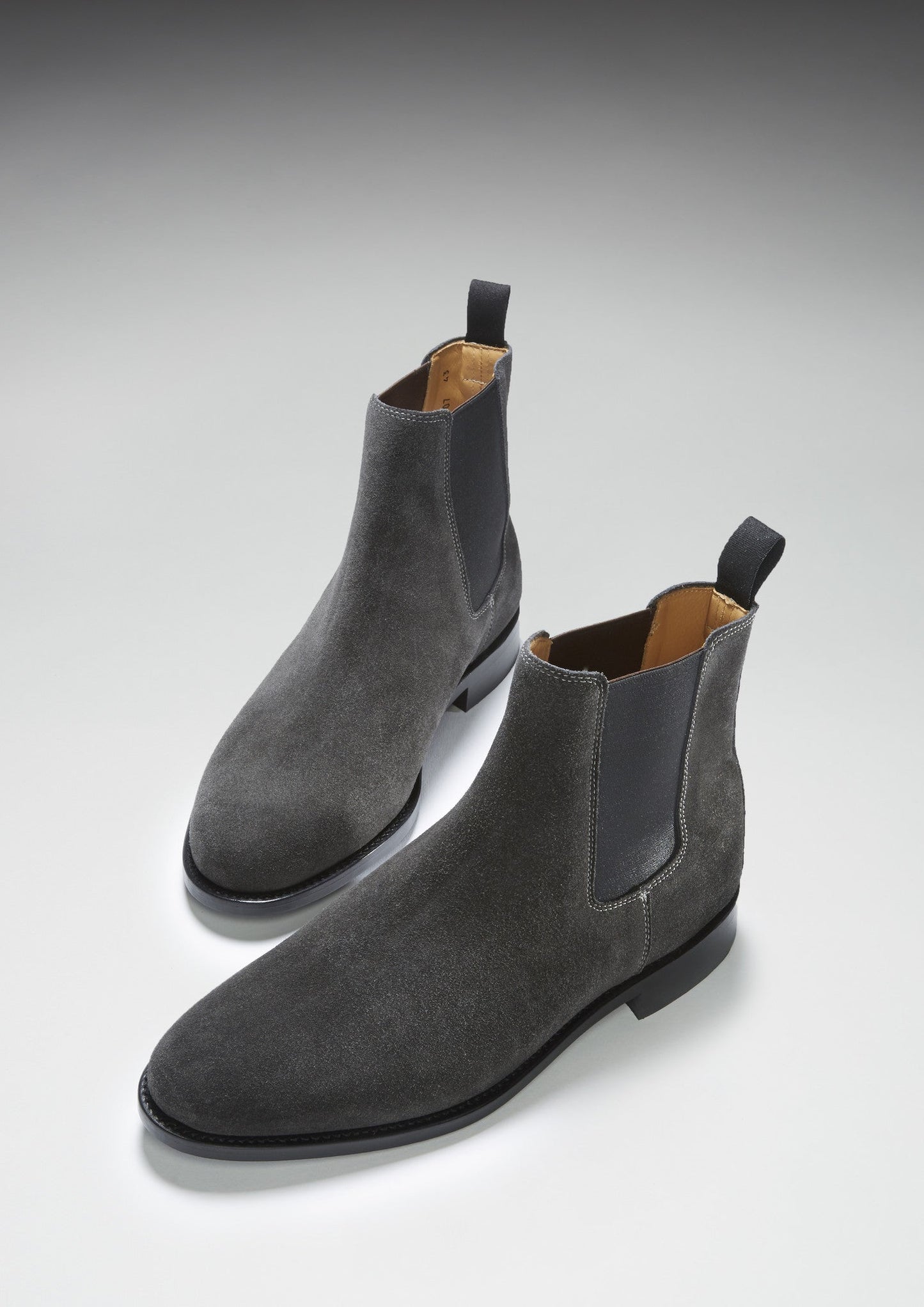 Hugs & Co Mens Grey Suede Chelsea Boots Welted Leather Sole UK 7-14 - Sole Detail - QHA UK