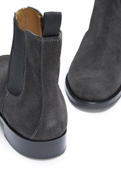 Hugs & Co Mens Grey Suede Chelsea Boots Welted Leather Sole UK 7-14 - Sole Detail - QHA UK