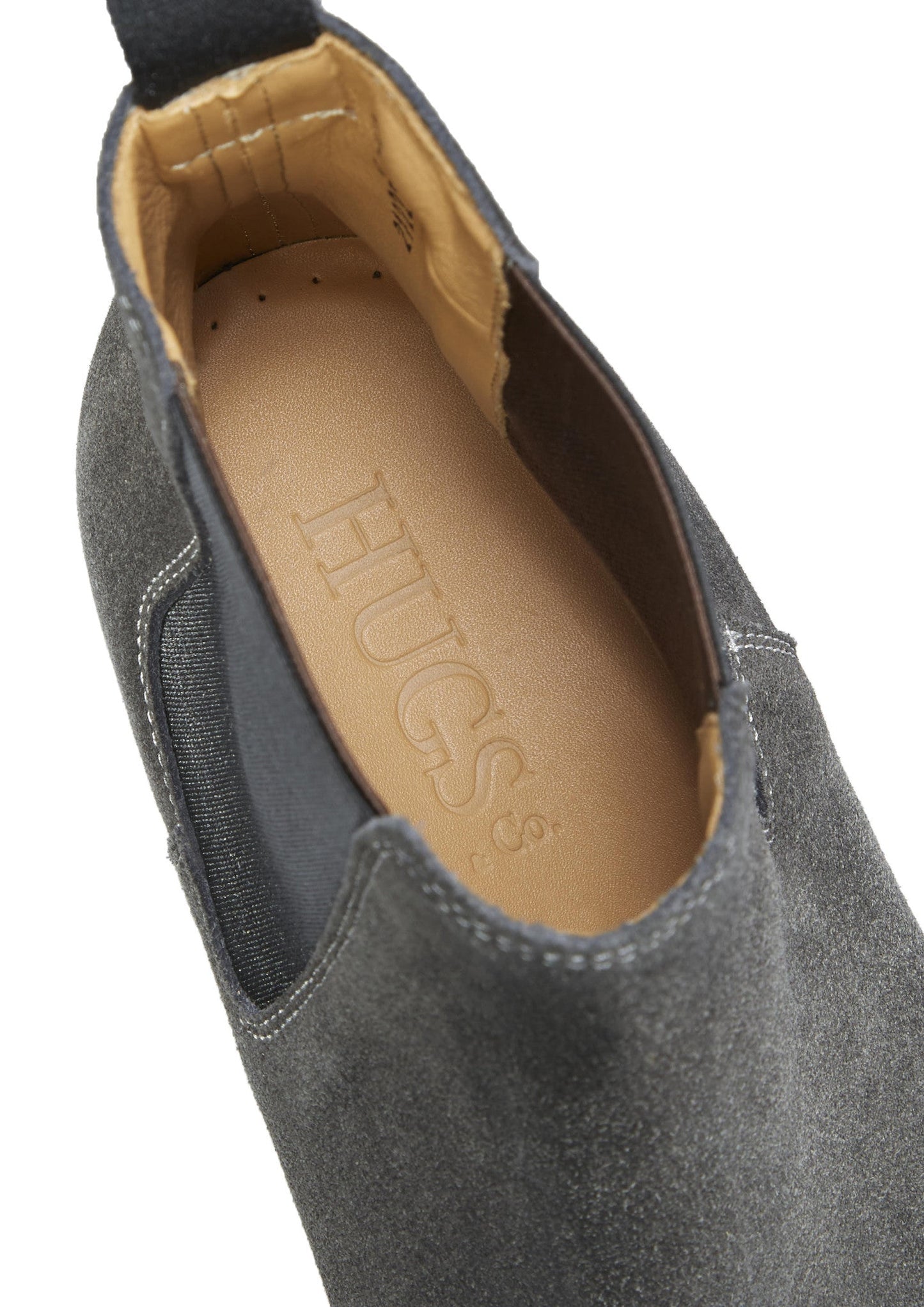 Hugs & Co Mens Grey Suede Chelsea Boots Welted Leather Sole UK 7-14 - Sole Detail - QHA UK