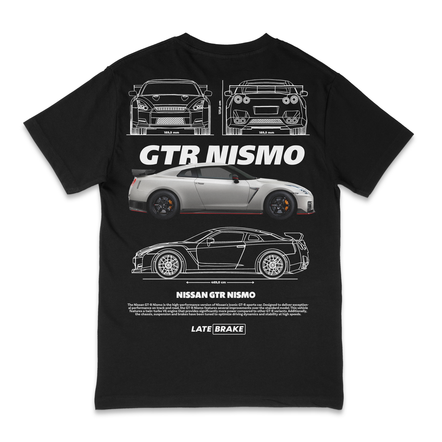 Late Brake Gtr Nismo (gry) Drivers Collective T-Shirt Cotton Car - QHA UK