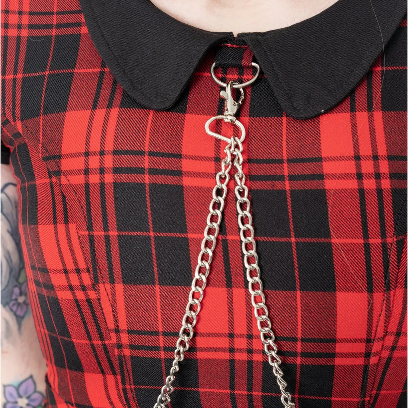 Heartless Dress Ebbani Black and Red Check UK 10-18 - QHA UK
