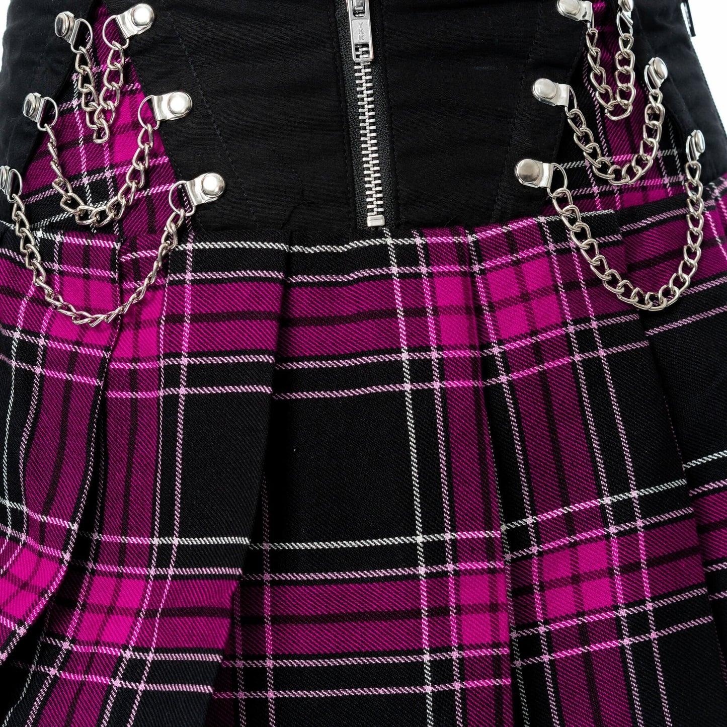 Heartless Skirt Nixie Black and Dark Pink Check UK 10-18 - QHA UK