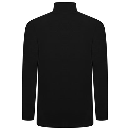 Mens Thermal Quarter Zip Pullover Stretch Lightweight Layering Top - Zip Detail - QHA UK