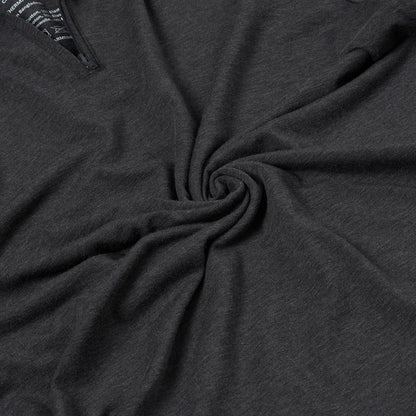 Mens Thermal Quarter Zip Pullover Stretch Lightweight Layering Top - Zip Detail - QHA UK