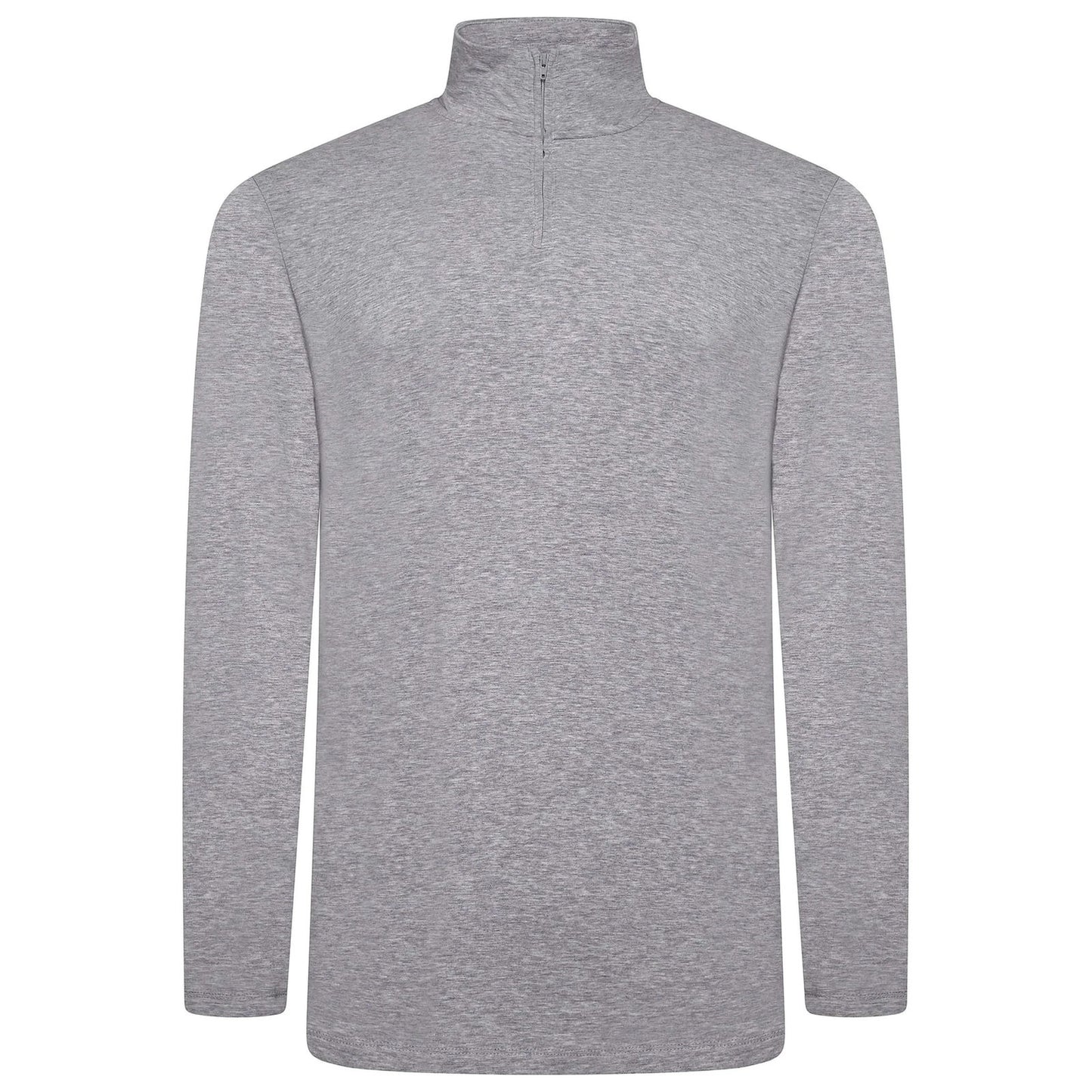 Mens Thermal Quarter Zip Pullover Stretch Lightweight Layering Top - Zip Detail - QHA UK