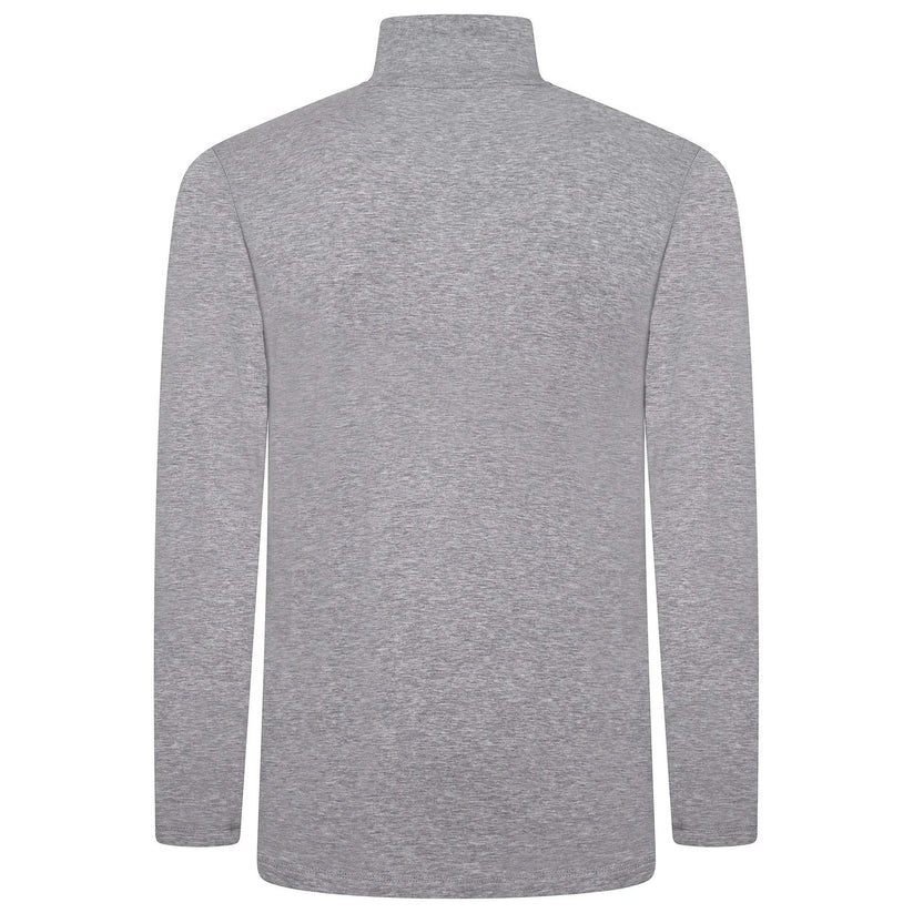 Mens Thermal Quarter Zip Pullover Stretch Lightweight Layering Top - Zip Detail - QHA UK
