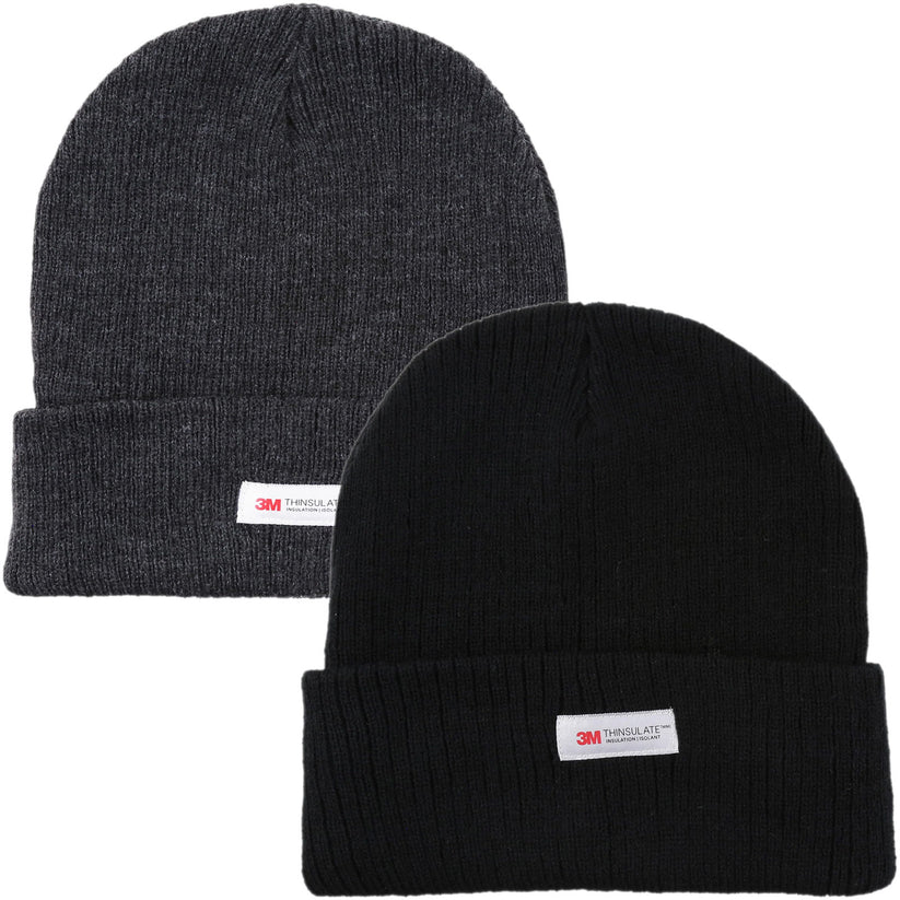 HeatGuard Thinsulate Ribbed Thermal Beanie Hat - QHA UK