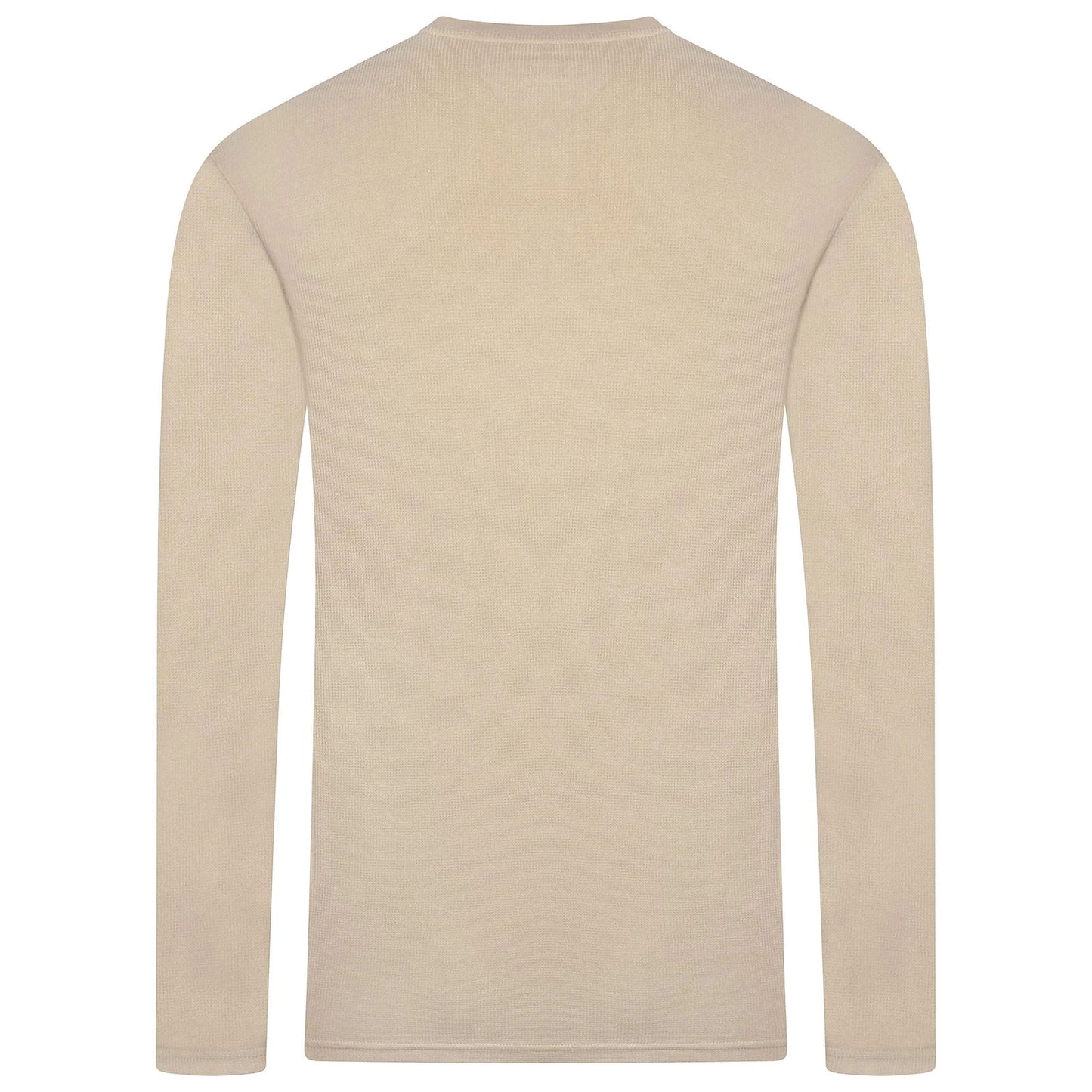 Mens Henley Long Sleeve T Shirt Waffle Knit Cotton Casual Top | Qualit - Sleeve Detail - QHA UK