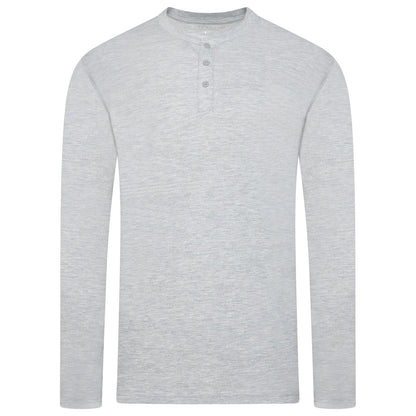 Mens Henley Long Sleeve T Shirt Waffle Knit Cotton Casual Top | Qualit - Sleeve Detail - QHA UK