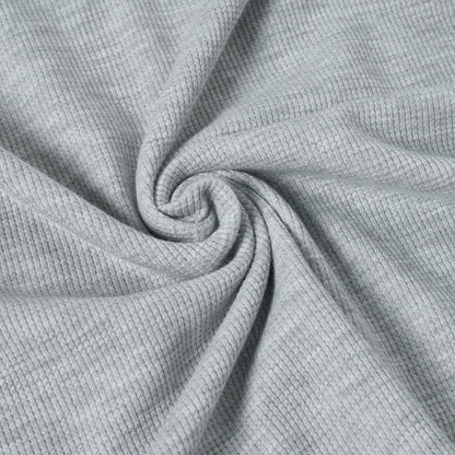 Mens Henley Long Sleeve T Shirt Waffle Knit Cotton Casual Top | Qualit - Sleeve Detail - QHA UK