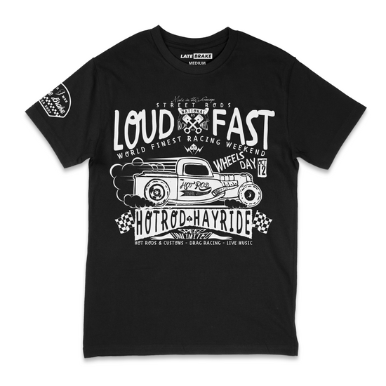 Late Brake Hot Rod Hayride T-Shirt Cotton Car Enthusiast Tee 180gsm | - QHA UK