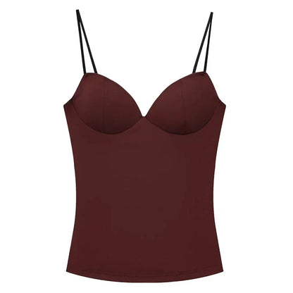 Womens Corset Crop Top Backless Camisole Bustier Bodycon Strap Top - QHA UK
