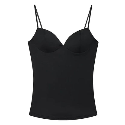 Womens Corset Crop Top Backless Camisole Bustier Bodycon Strap Top - QHA UK