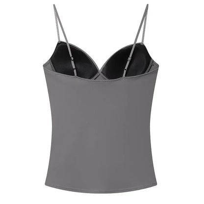 Womens Corset Crop Top Backless Camisole Bustier Bodycon Strap Top - QHA UK