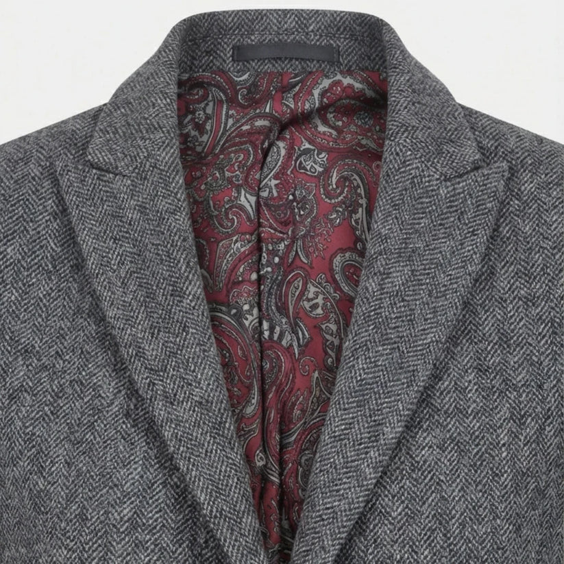 Women's Grey Tweed Herringbone Blazer & Waistcoat | Office Suit Set | TruClothing - QHA UK