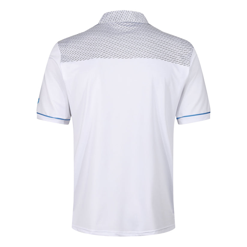 Island Green Golf Polo Shirt Mens Stretch Breathable Dash Print Casual - Pattern Detail - QHA UK