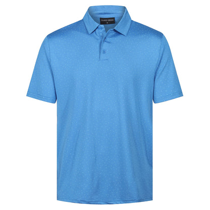 Mens Golf Polo Shirt Stretch Breathable Quick Dry Sports Casual Top | - QHA UK