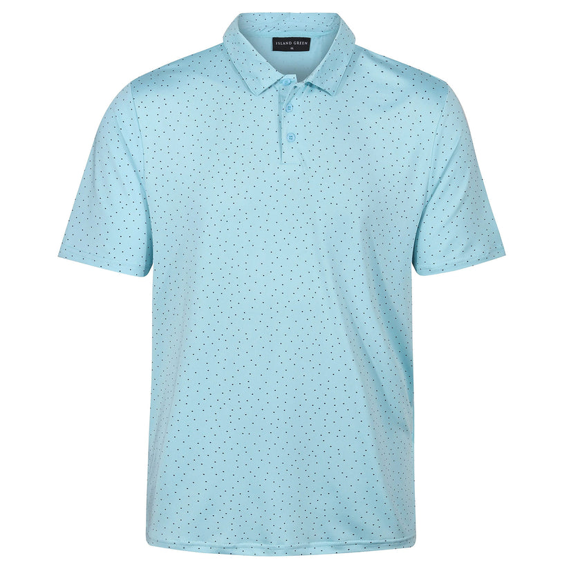 Mens Golf Polo Shirt Stretch Breathable Quick Dry Sports Casual Top | - QHA UK