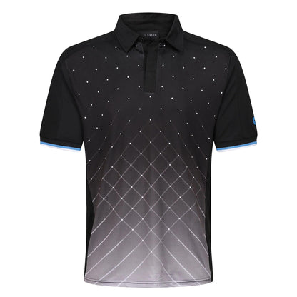 Island Green Golf Polo Shirt Mens Geometric Stretch Breathable Top | P - QHA UK