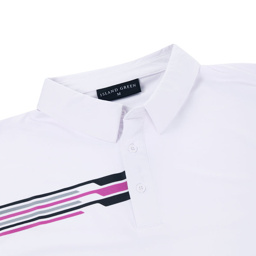 Mens Golf Polo Shirt UV Protection Breathable Stretch Sport Casual Top - QHA UK