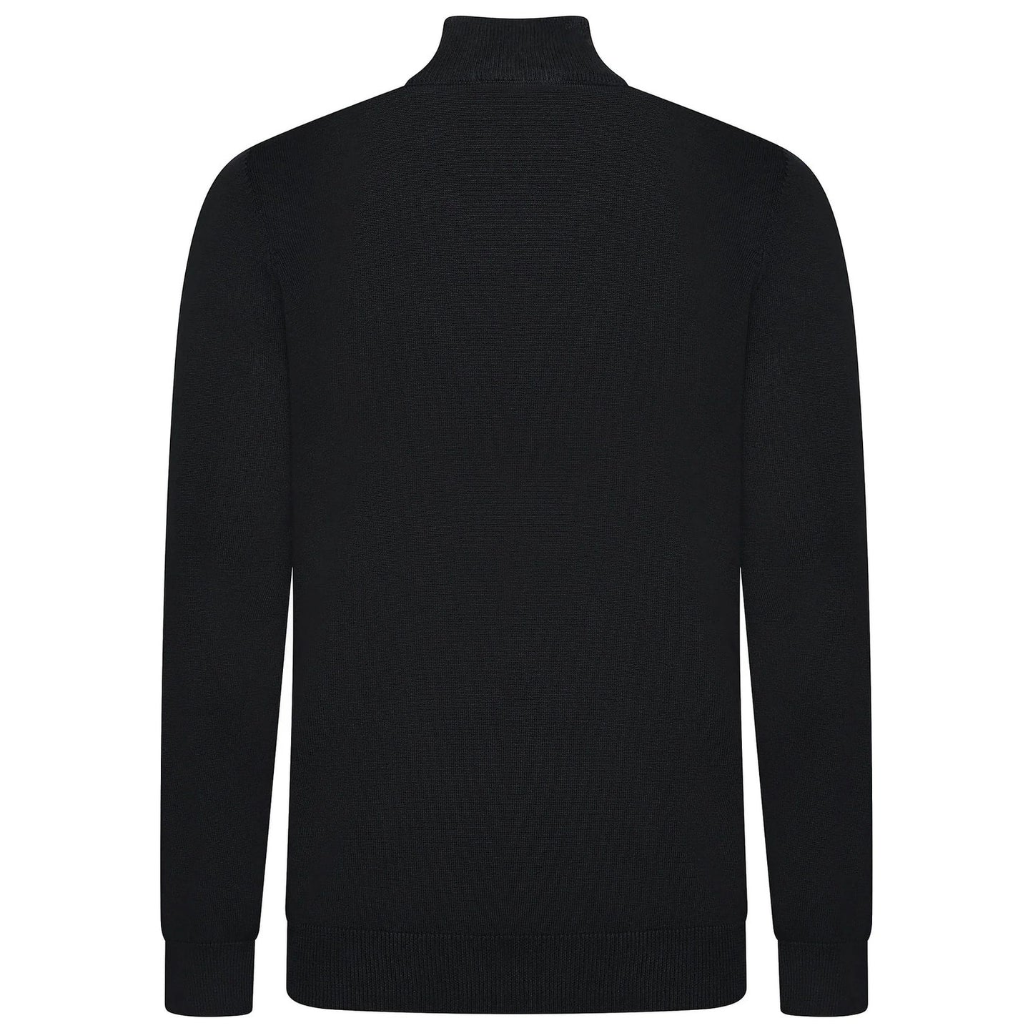 Mens Jacamo Quarter Zip Jumper Cotton Lightweight Knit Pullover S-6XL - Zip Detail - QHA UK
