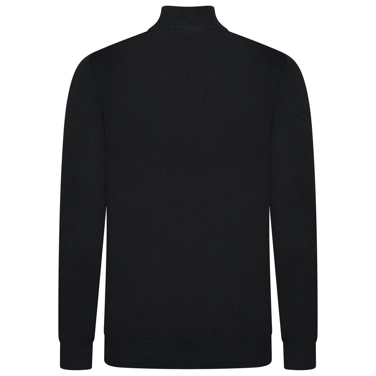 Mens Jacamo Quarter Zip Jumper Cotton Lightweight Knit Pullover S-6XL - Zip Detail - QHA UK