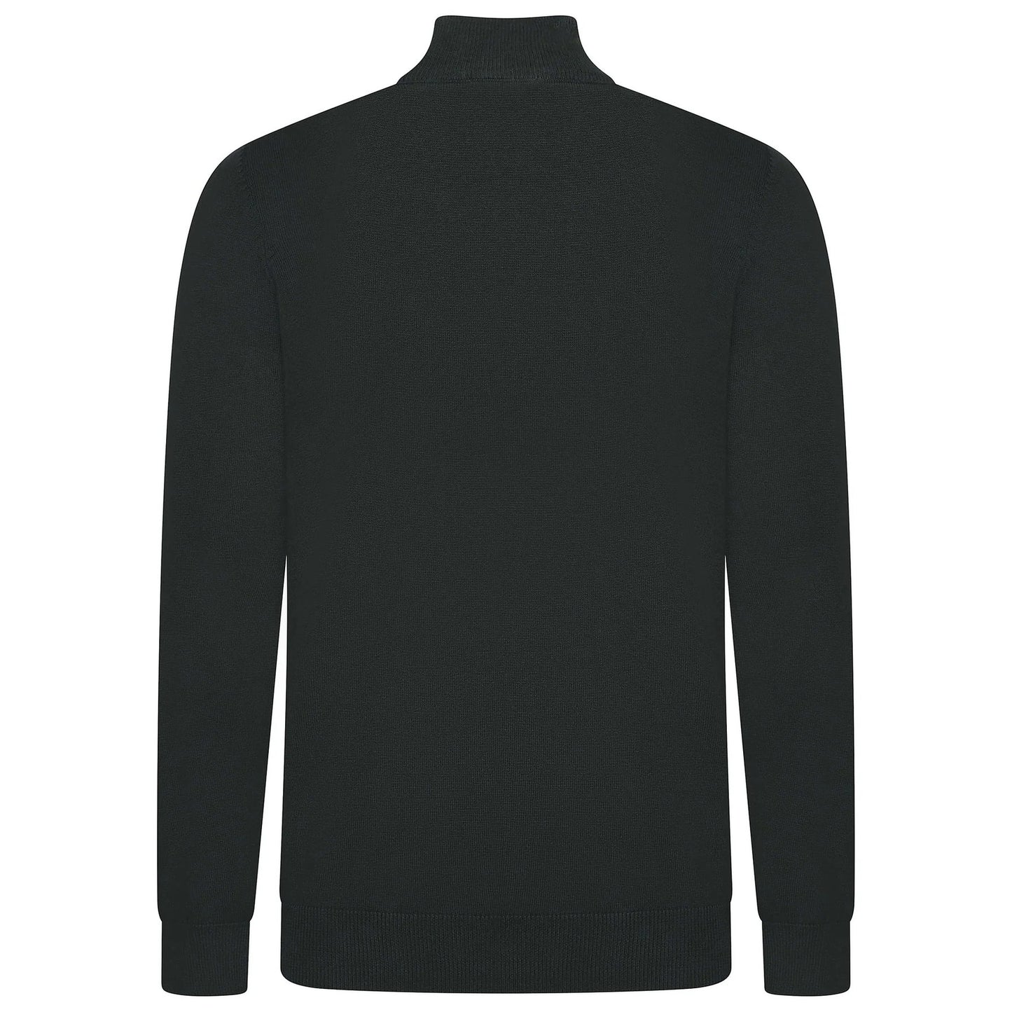 Mens Jacamo Quarter Zip Jumper Cotton Lightweight Knit Pullover S-6XL - Zip Detail - QHA UK