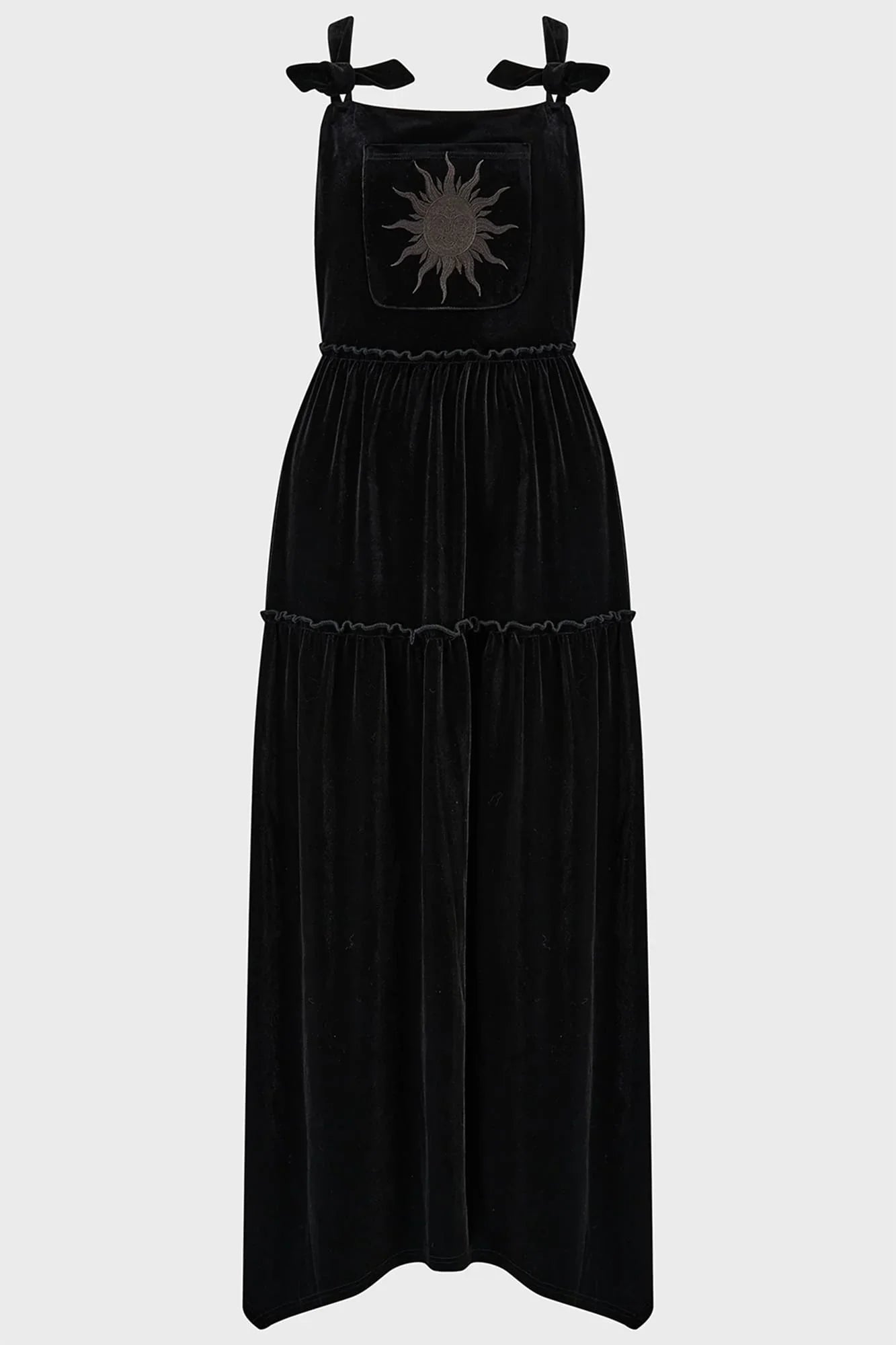 Killstar Dress Ascended Velvet Maxi Pinafore UK 8-22 - QHA UK