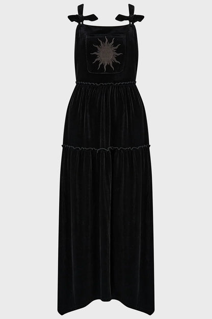 Killstar Dress Ascended Velvet Maxi Pinafore UK 8-22 - QHA UK