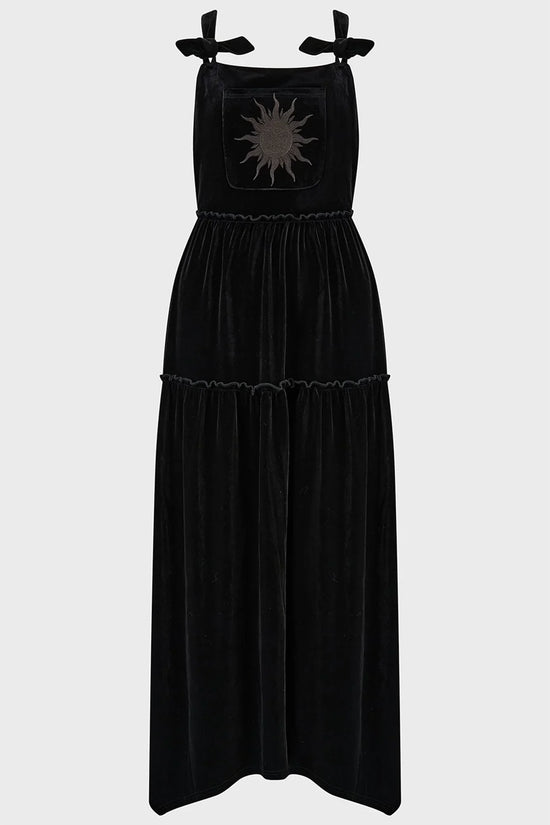 Killstar Dress Ascended Velvet Maxi Pinafore UK 8-22 - QHA UK