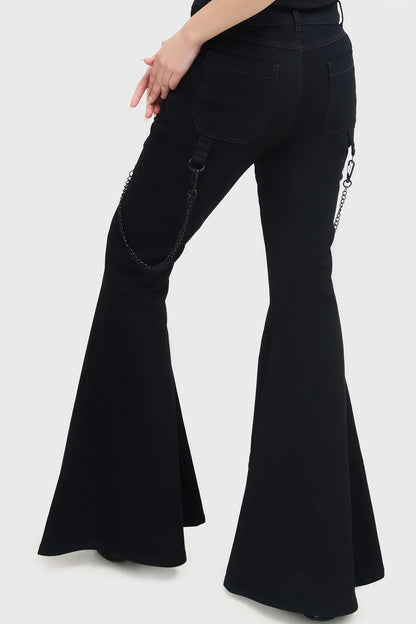 Killstar Women's Trousers Beliala Fit and Flare UK 8-22 - QHA UK