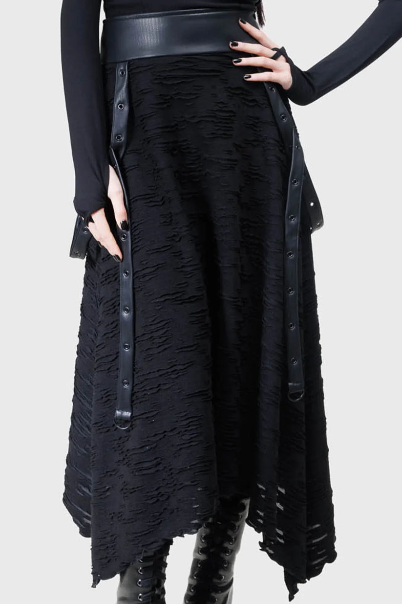Killstar Skirt Gloomara Textured Jersey UK 8-22 - QHA UK