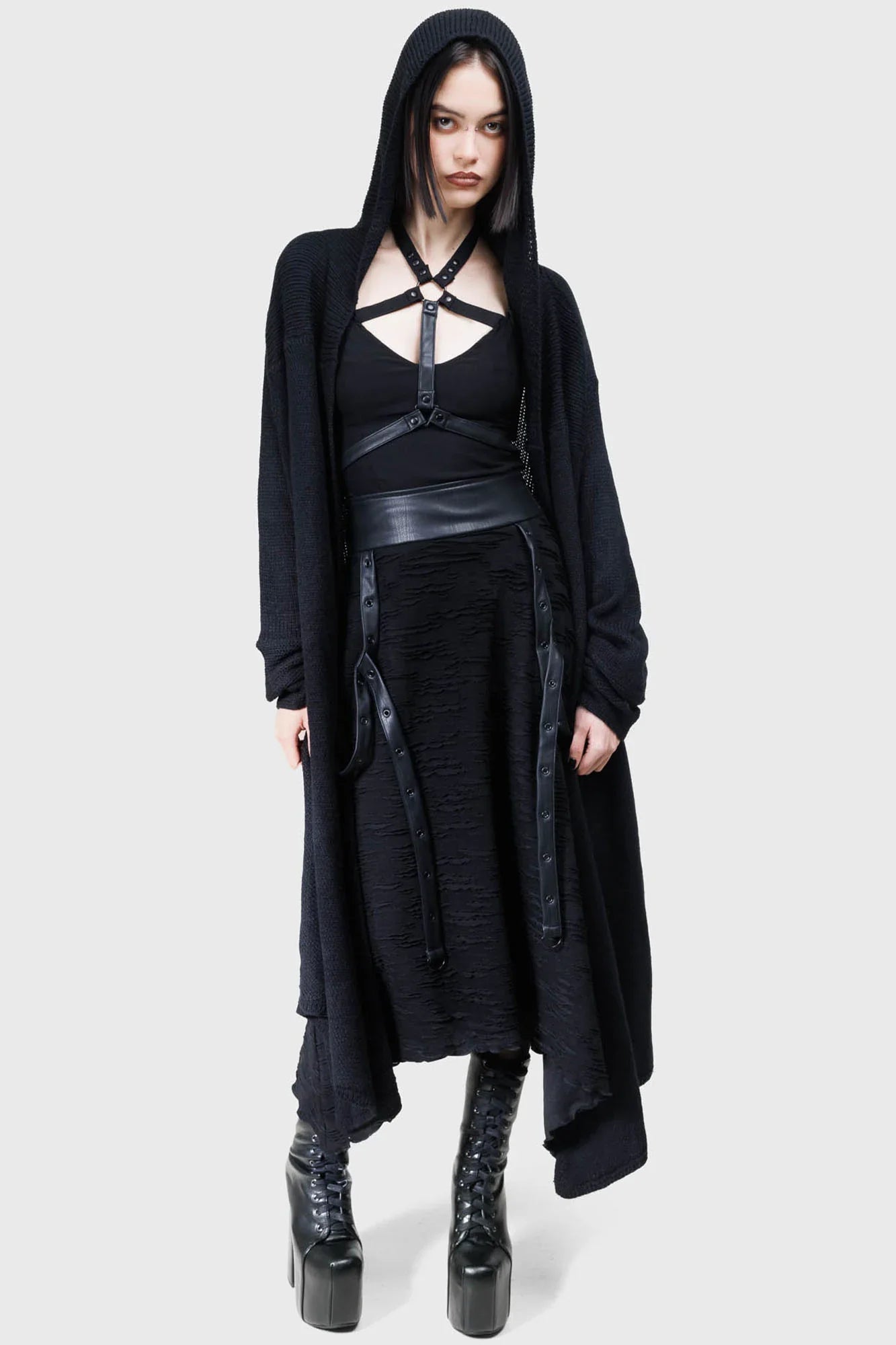 Killstar Skirt Gloomara Textured Jersey UK 8-22 - QHA UK