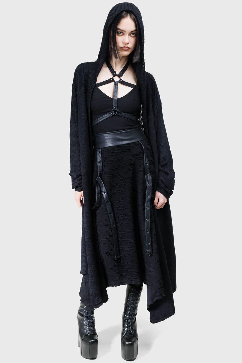 Killstar Skirt Gloomara Textured Jersey UK 8-22 - QHA UK