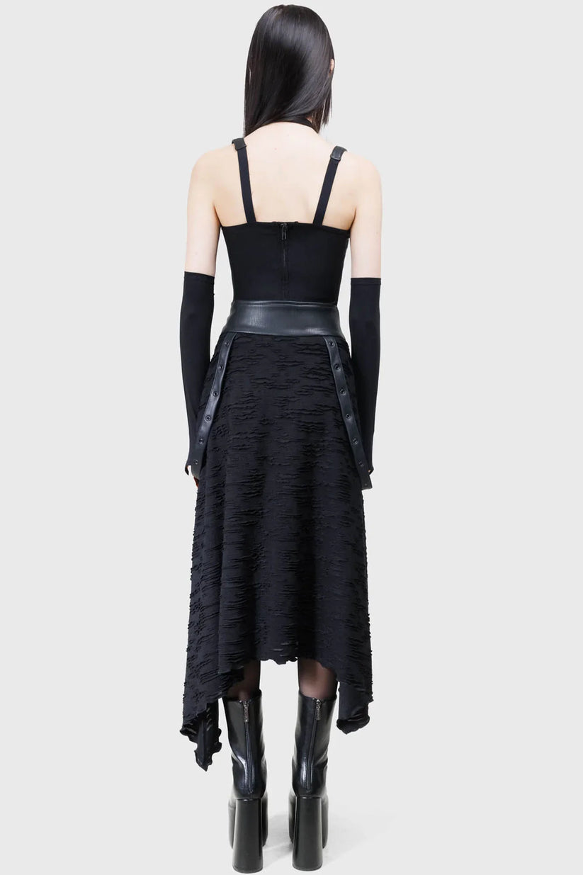 Killstar Skirt Gloomara Textured Jersey UK 8-22 - QHA UK