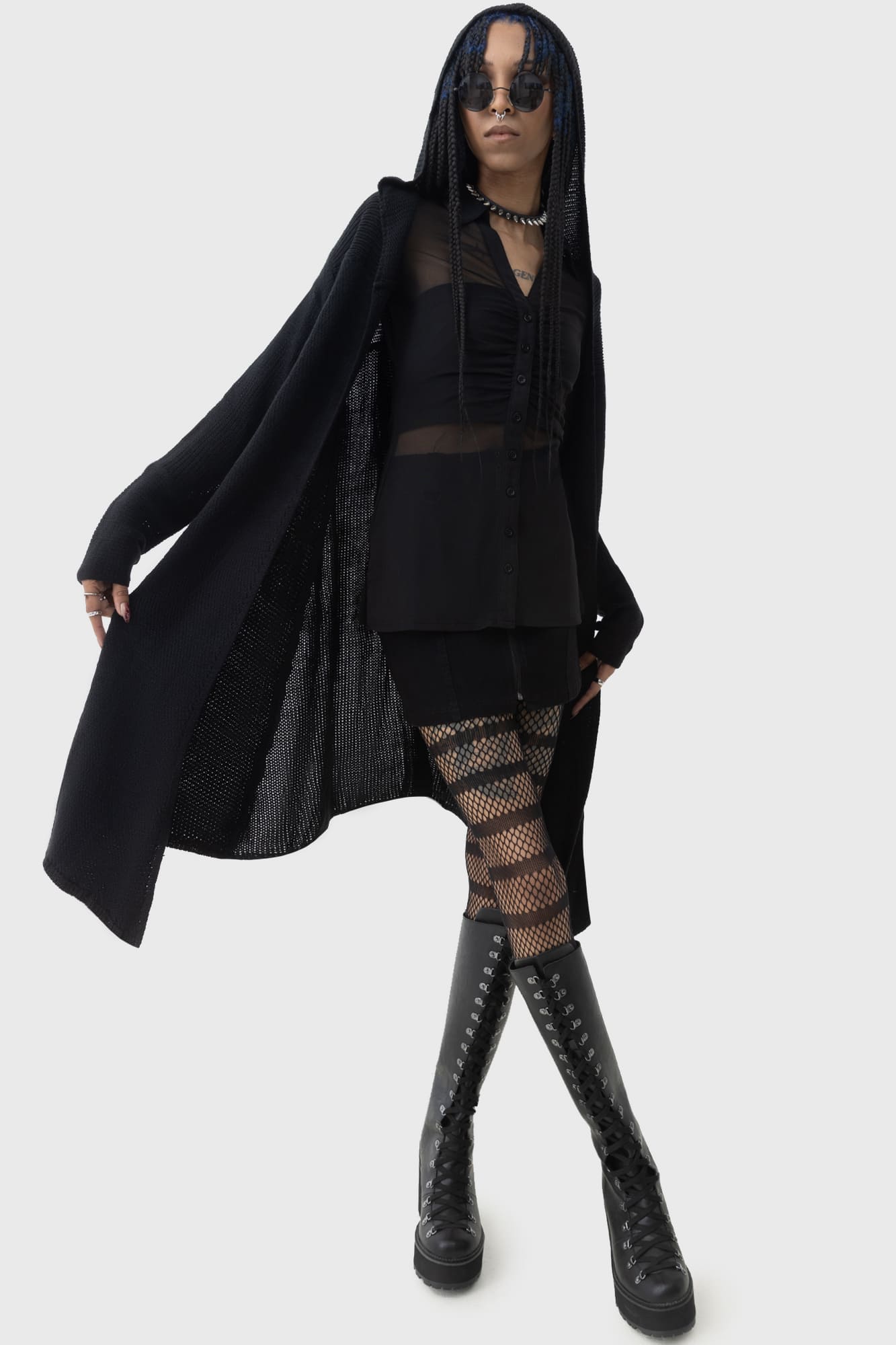 Killstar Women's Cardigan Last Quarter Hooded UK 8-22 - QHA UK