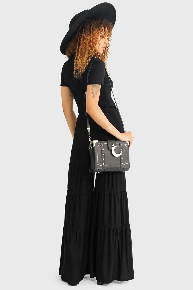 Killstar Women's Wide-Leg Trousers Maleficum Tiered UK 8-18 - QHA UK