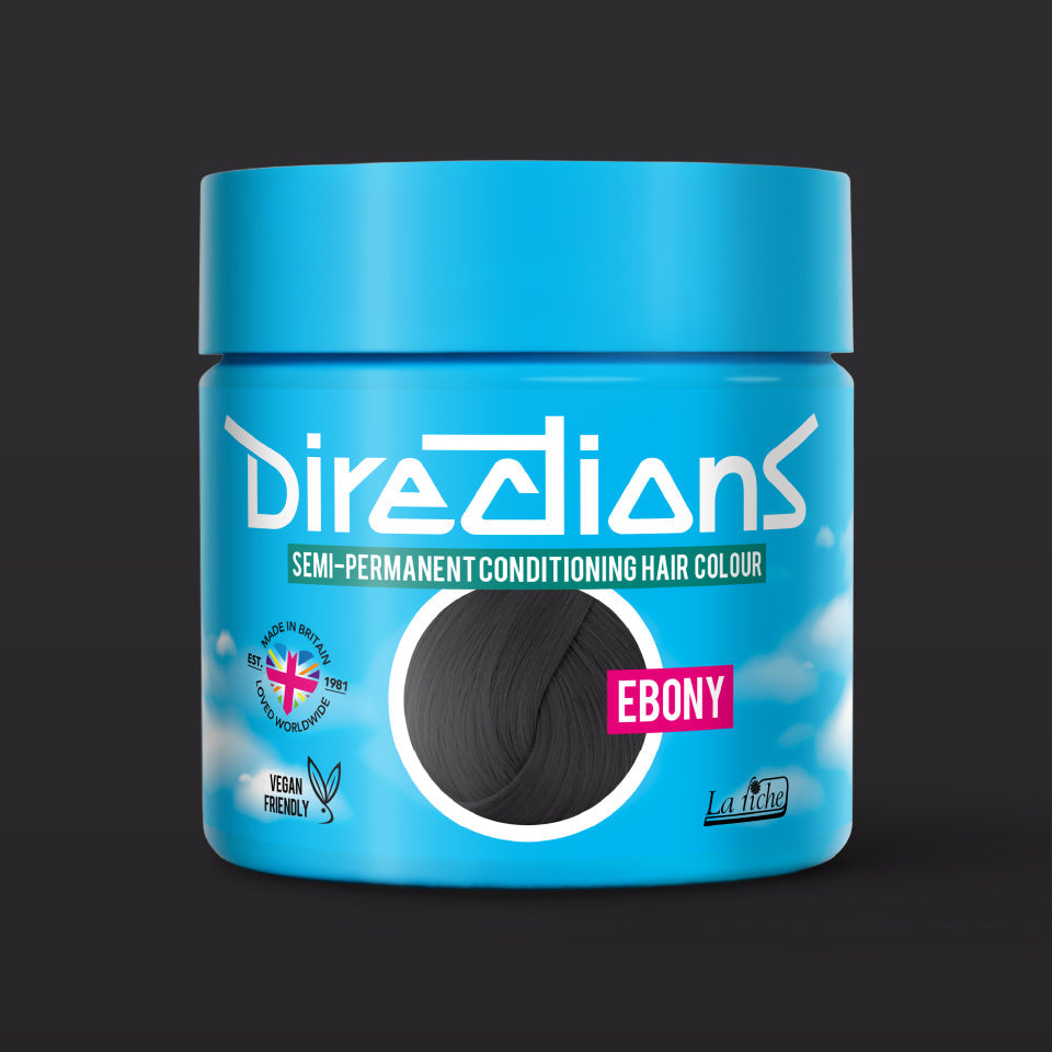 La Riche Directions Semi-Permanent Hair Dye Ebony 100ml - QHA UK