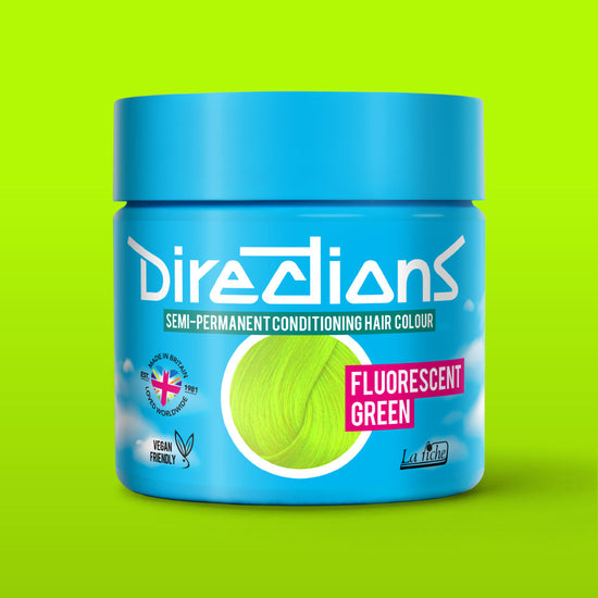 La Riche Directions Semi-Permanent Hair Dye Fluorescent Green 100ml - QHA UK