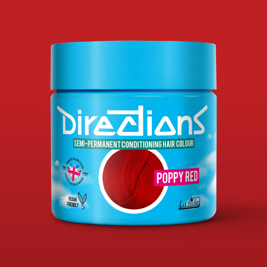 La Riche Directions Semi-Permanent Hair Dye Poppy Red 100ml - QHA UK