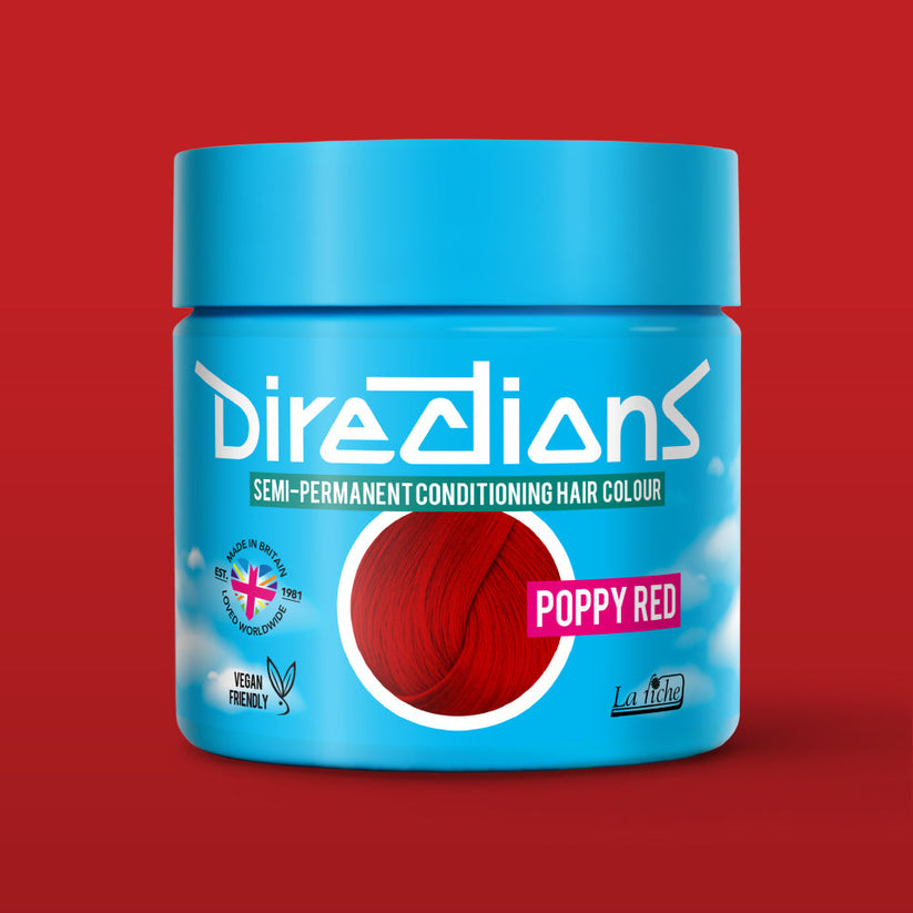 La Riche Directions Semi-Permanent Hair Dye Poppy Red 100ml - QHA UK
